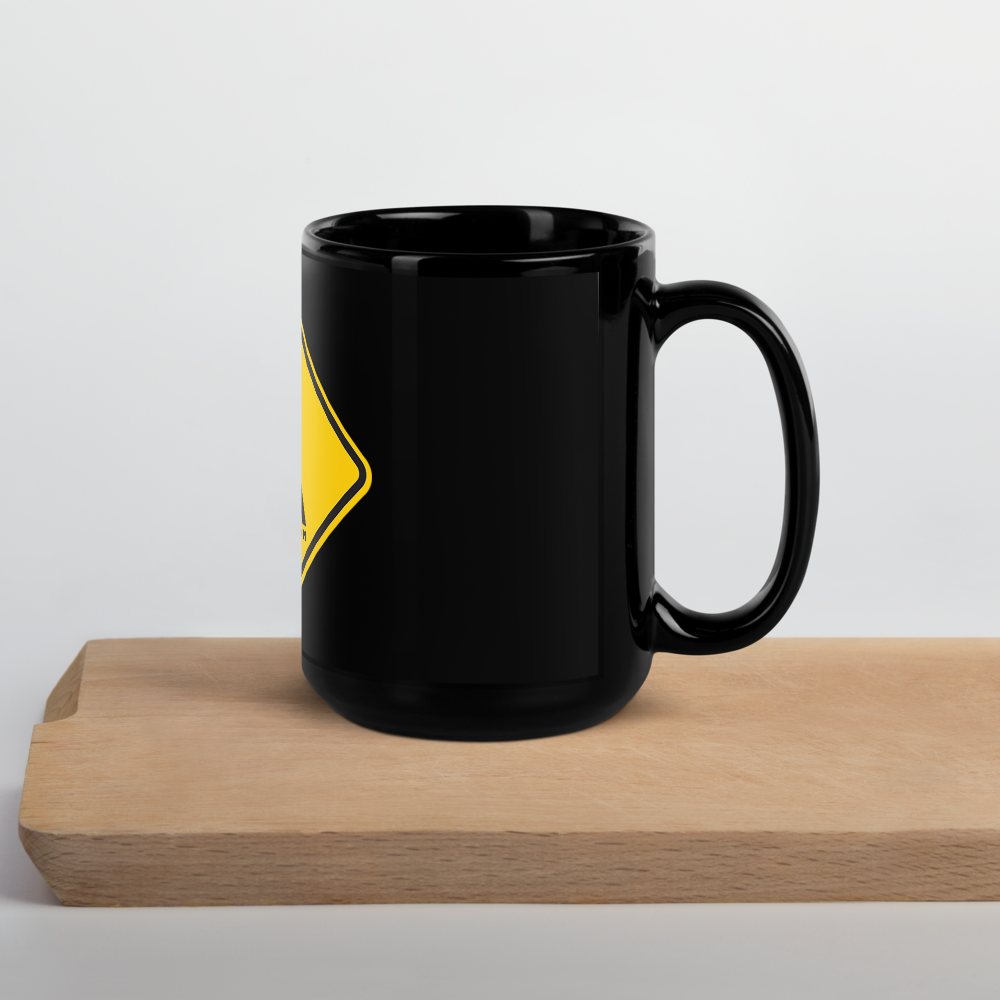 The X Black Glossy Mug