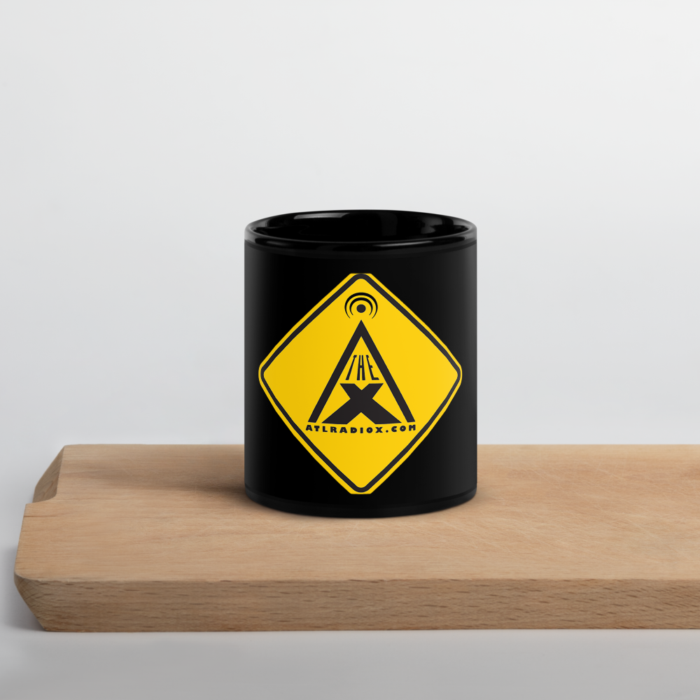 The X Black Glossy Mug