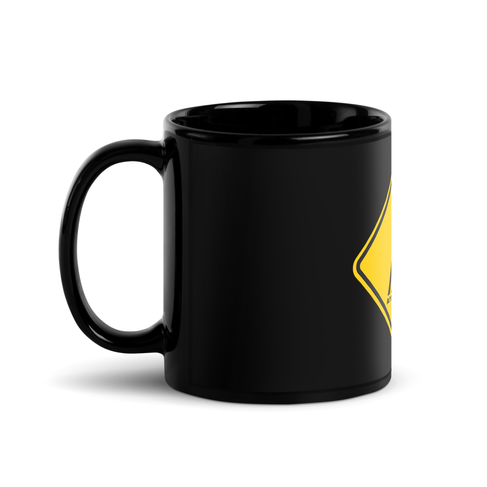 The X Black Glossy Mug