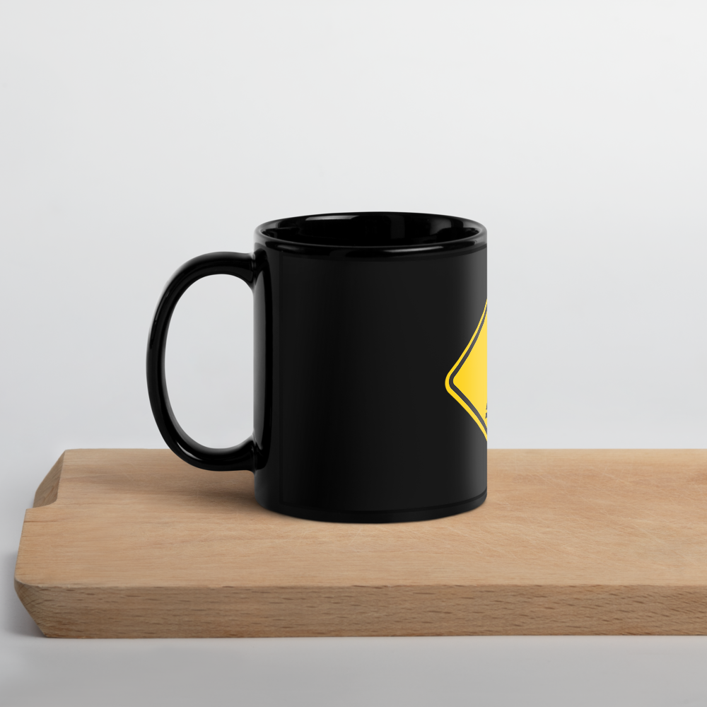 The X Black Glossy Mug