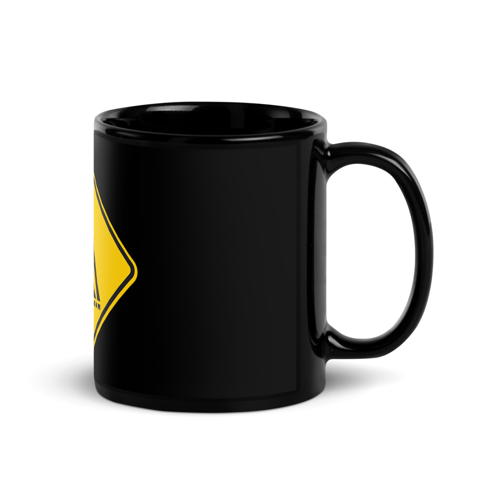 The X Black Glossy Mug