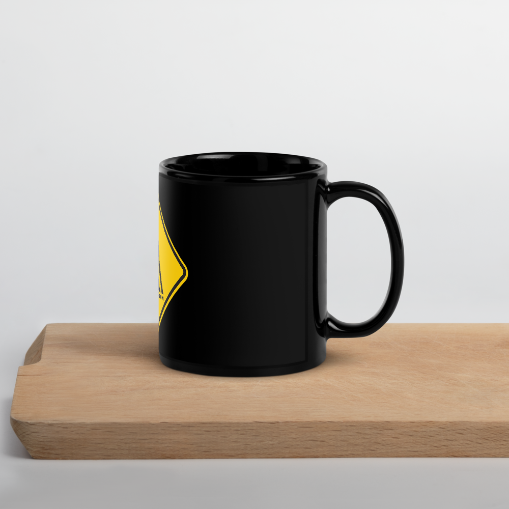 The X Black Glossy Mug