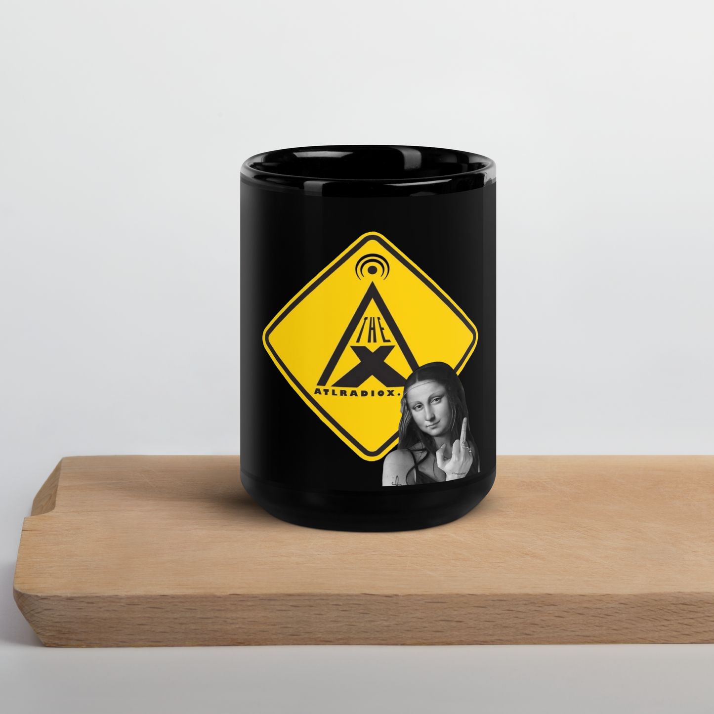 Mona Black Glossy Mug