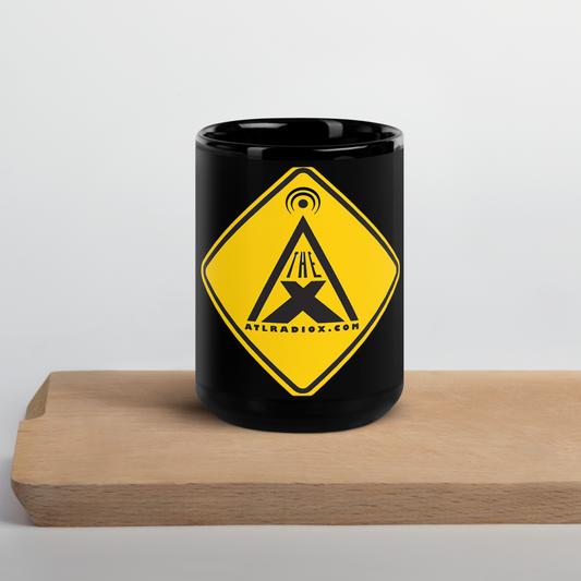 The X Black Glossy Mug