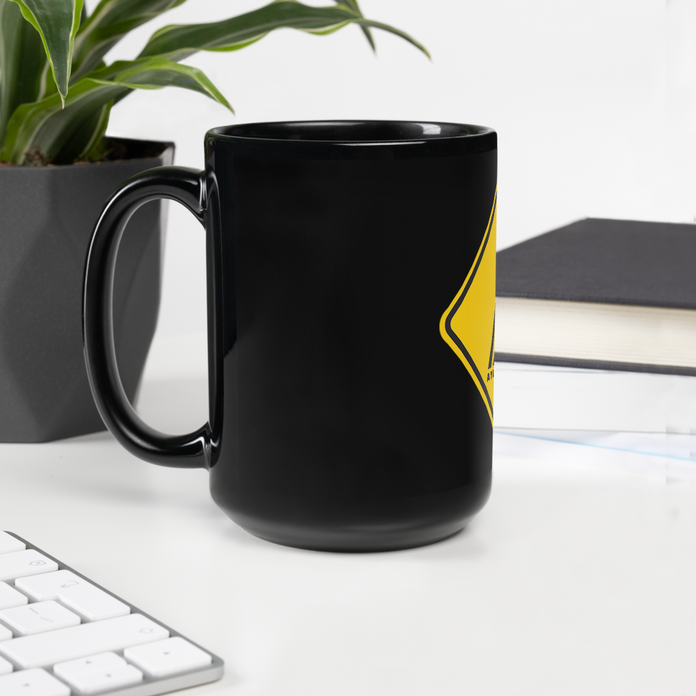 The X Black Glossy Mug