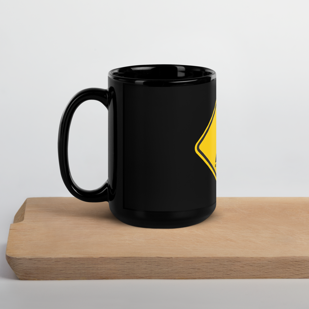 The X Black Glossy Mug