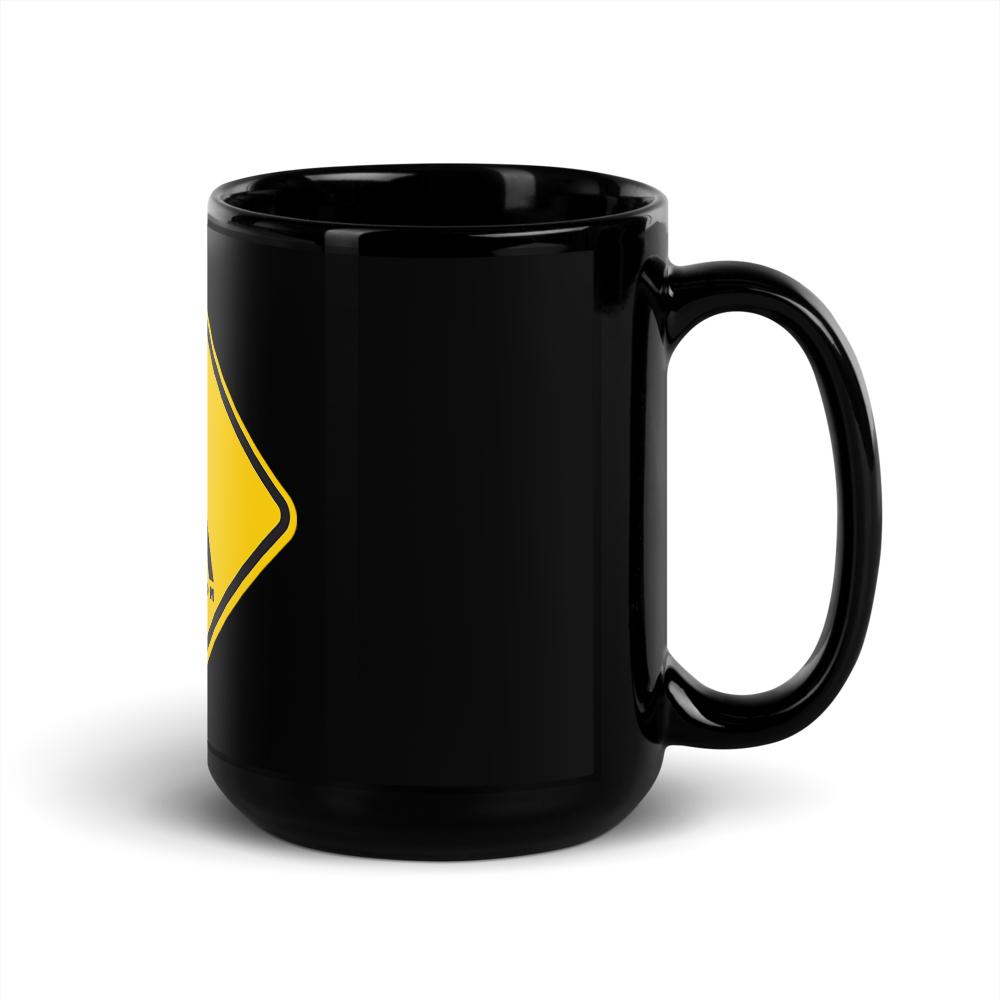 The X Black Glossy Mug