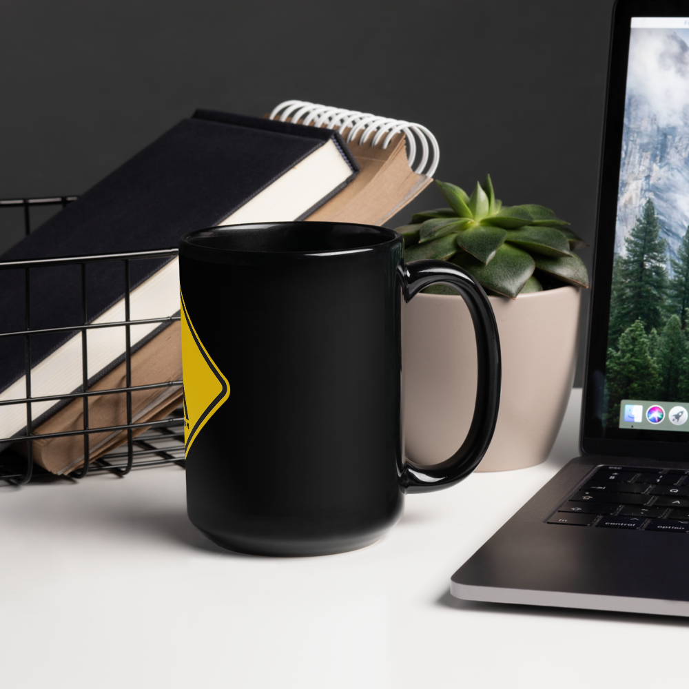 The X Black Glossy Mug
